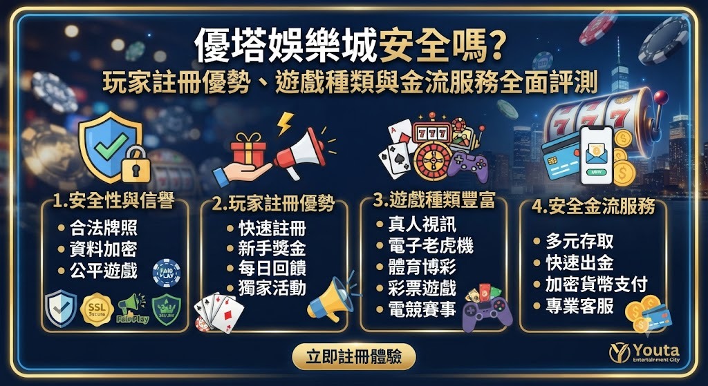 即刻檢視優塔娛樂城安全防護與金流服務，玩得放心又安心